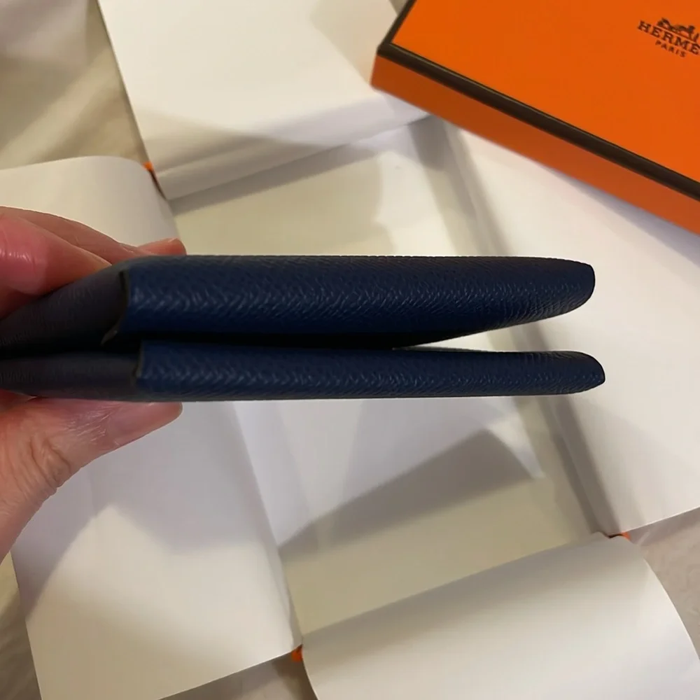 Authentic Hermes navy  Epsom leather wallet - Picture 5 of 13